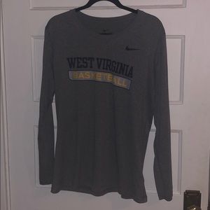 Nike WVU Basketball grey workout shirt